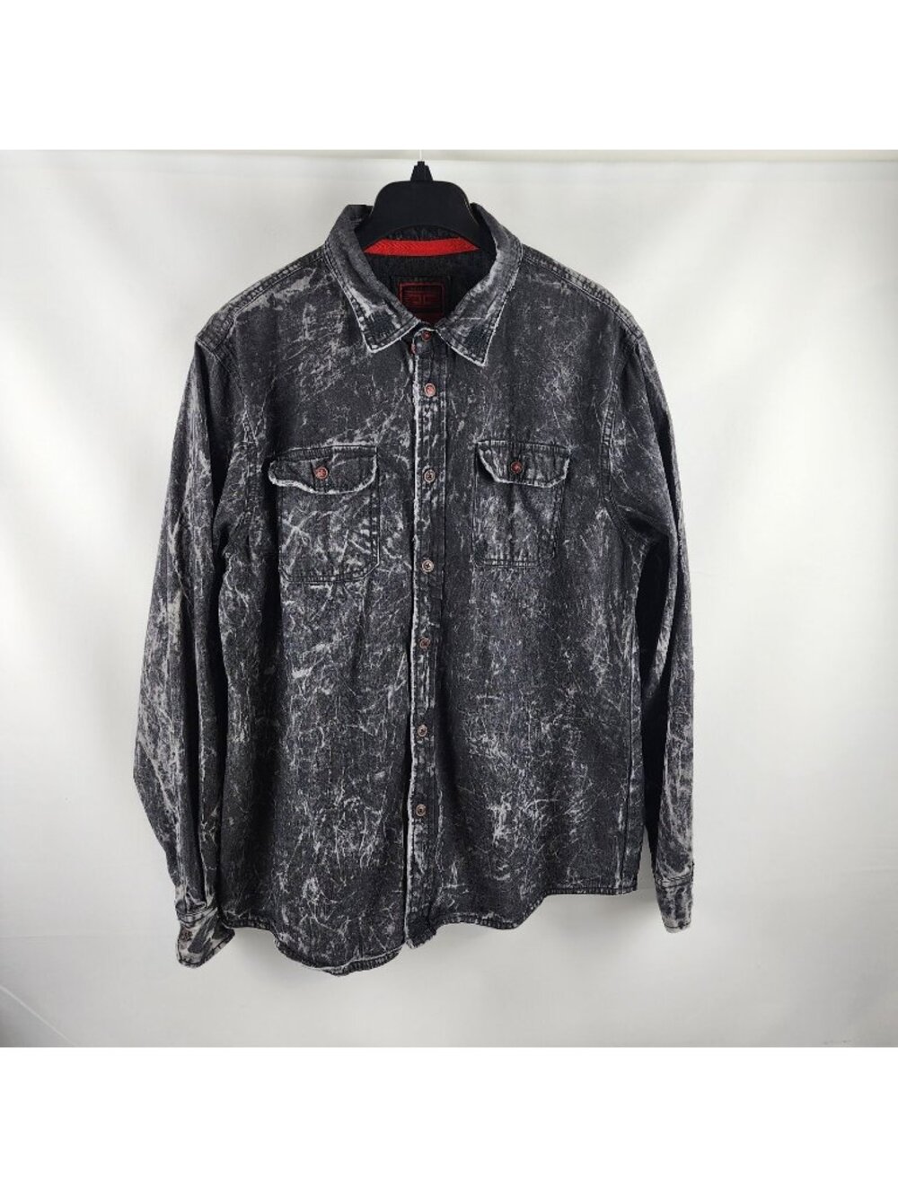 Jordan Craig Shirt Mens 2XL Legacy Edition Black Button Up  Distressed Denim